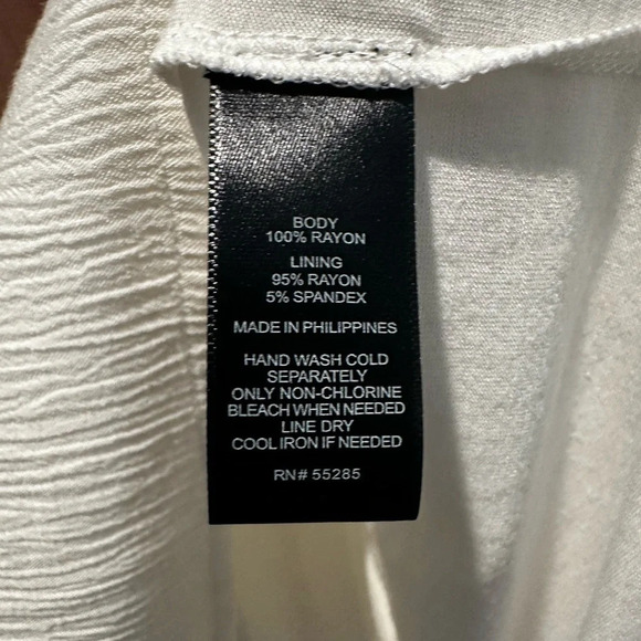 Express Off the Shoulder Ivory White Midi Medium Dress - Picture 5 of 6